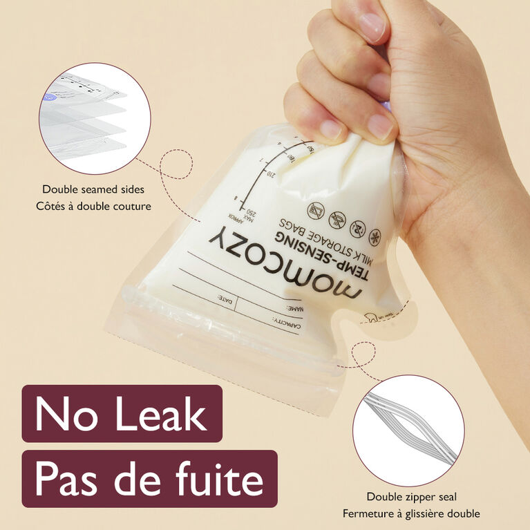 Sacs de conservation avec capteur de température Momcozy – 120 unités